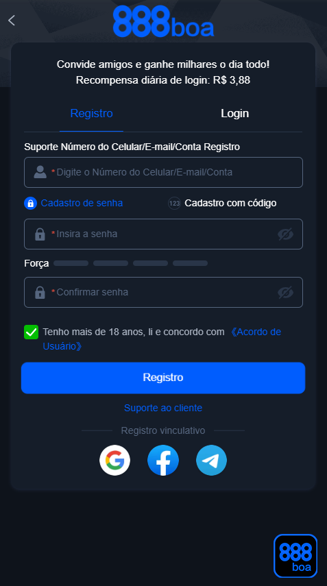 888boa.com - protegido entrada na conta para fazer login